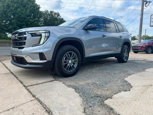 2025 GMC Acadia Elevation in Sterling Metallic — front three-quarter view