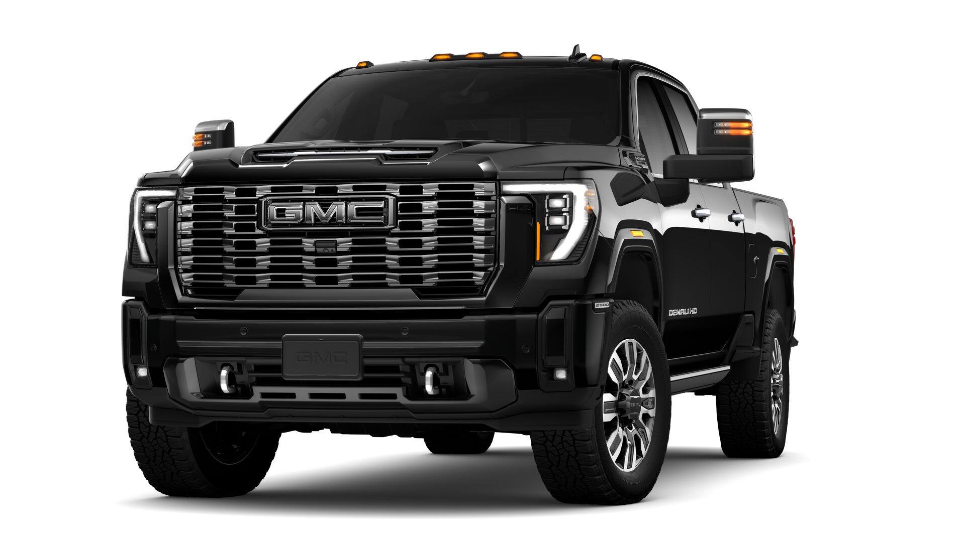 2026 GMC Sierra 2500 HD Denali Ultimate in Onyx Black — front three-quarter view